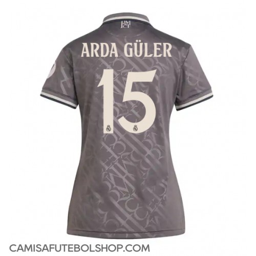 Camisa de time de futebol Real Madrid Arda Guler #15 Replicas 3º Equipamento Feminina 2024-25 Manga Curta